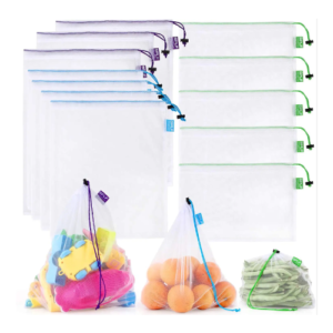 Vegetable Fruit Grocery Toys Storage Shopping Washable Mesh Produce Bags